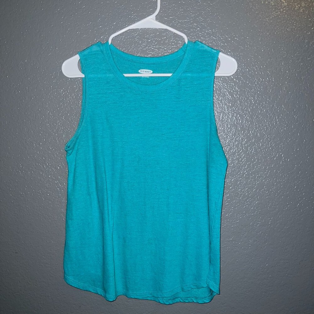 Old Navy Turquoise Blue Sleeveless Tank Top (Medium)